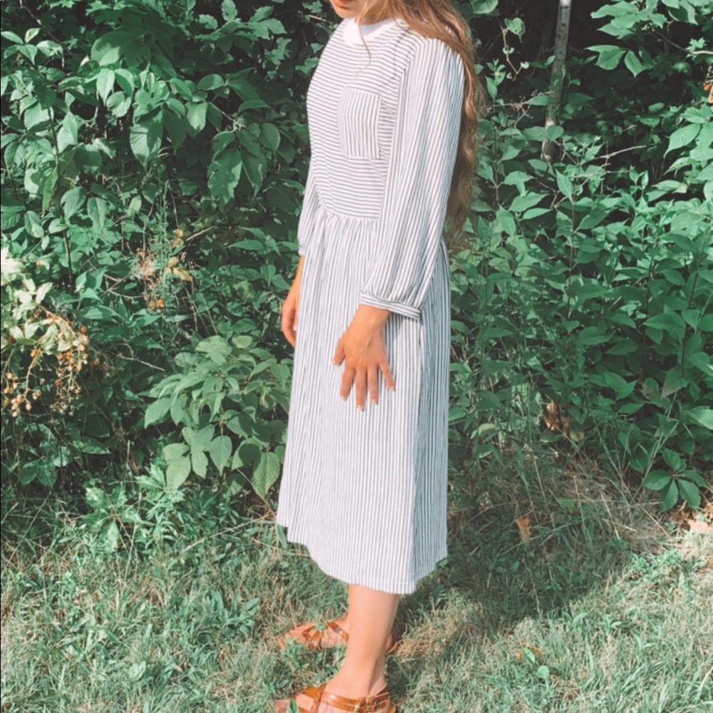 Cotton striped dress. - Picture 4 of 6